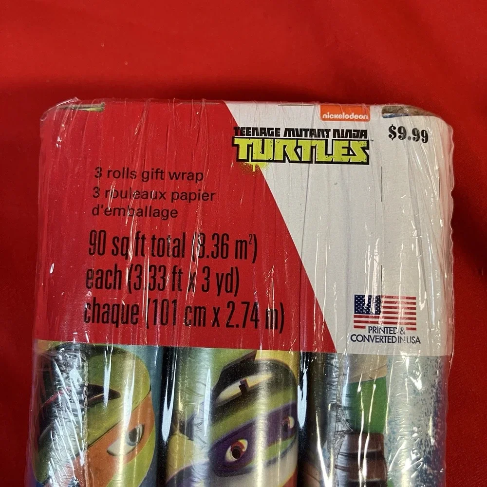 2015 Teenage Mutant Ninja Turtle / 90 Sq Ft / Gift Wrap Wrapping Paper / TMNT